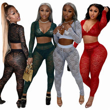Load image into Gallery viewer, Sexy Lace V Neck Sets