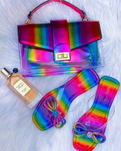 Load image into Gallery viewer, Rainbow Flip Flops Slippers with Bag Sets