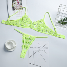 Load image into Gallery viewer, Sexy Lace Flower Bikini Set