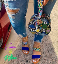 Load image into Gallery viewer, Rainbow Flip Flops Slippers with Bag Sets