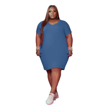 Load image into Gallery viewer, Plus Size Shirt Dress with Pocket