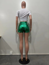 Load image into Gallery viewer, Shiny Women PU Shorts