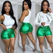 Load image into Gallery viewer, Shiny Women PU Shorts