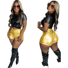 Load image into Gallery viewer, Shiny Women PU Shorts