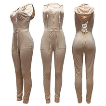 Load image into Gallery viewer, Sleeveless Back Lace Up Jumpsuit