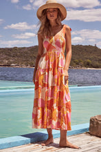 Load image into Gallery viewer, Women Lace-up Print Long Dress
