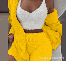 Load image into Gallery viewer, 3 Pcs Furry Shorts Sets