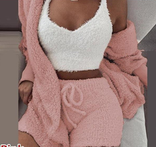 Load image into Gallery viewer, 3 Pcs Furry Shorts Sets