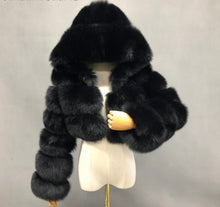Load image into Gallery viewer, Faux Fox Fur Coat