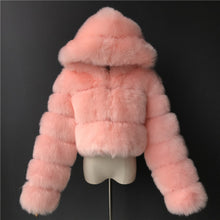 Load image into Gallery viewer, Faux Fox Fur Coat