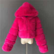 Load image into Gallery viewer, Faux Fox Fur Coat