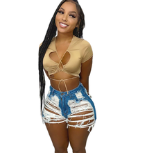 Load image into Gallery viewer, Women Fashion Jean Shorts
