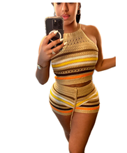 Load image into Gallery viewer, Women Fashion Halter Neck 2 pcs Set
