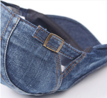 Load image into Gallery viewer, Men's Denim Beret, Classic Adjustable Cap Ivy Hat
