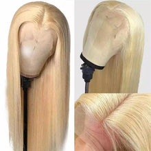Load image into Gallery viewer, 13X4 Transparent Lace Front Straight Lace Frontal Wig 613 Blonde Human Hair Wigs
