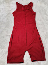 Load image into Gallery viewer, V Neck Shorts Rompers (Cotton Blended)
