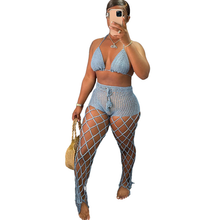 Load image into Gallery viewer, Women Hollowed Out Perspective Two-Piece Sets
