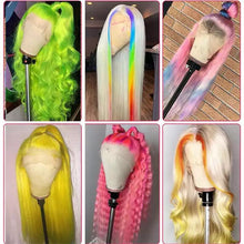 Load image into Gallery viewer, 13X4 Transparent Lace Front Straight Lace Frontal Wig 613 Blonde Human Hair Wigs
