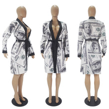 Load image into Gallery viewer, Sexy Dollar Print Robe, Nightgown
